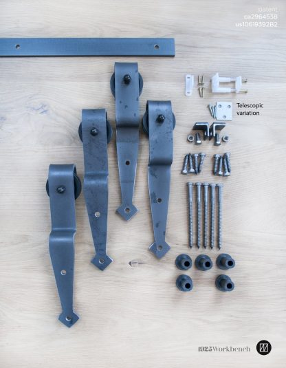 Single Track Bypass Barn Door Hardware - Image 22