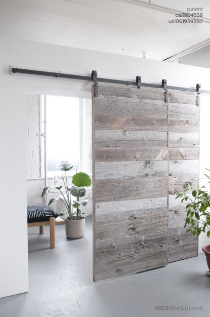 Single Track Bypass Barn Door Hardware
