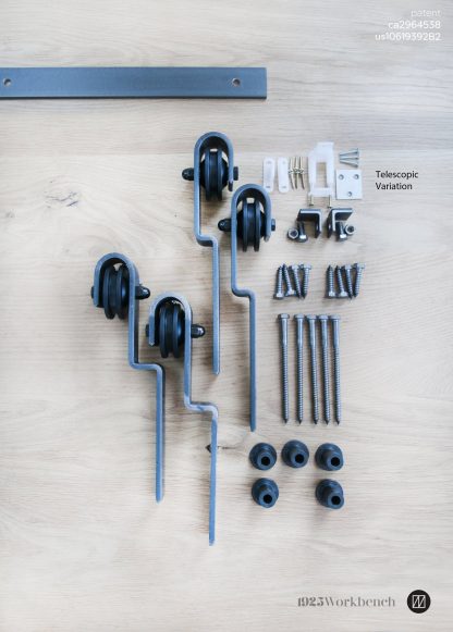Single Track Bypass Barn Door Hardware - Image 8
